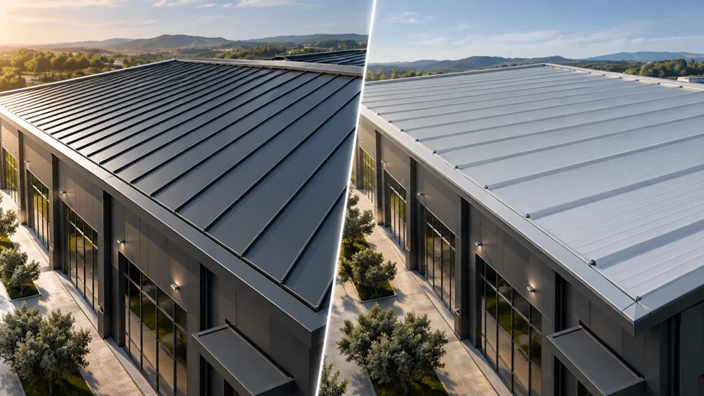 Kenet çatı ile sandviç panel çatı sistemlerinin karşılaştırmalı görünümü