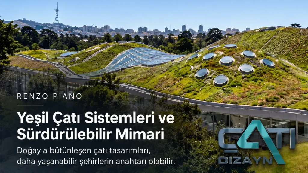 Yeşil çatı sistemleri ve sürdürülebilir mimari örneği California Academy of Sciences