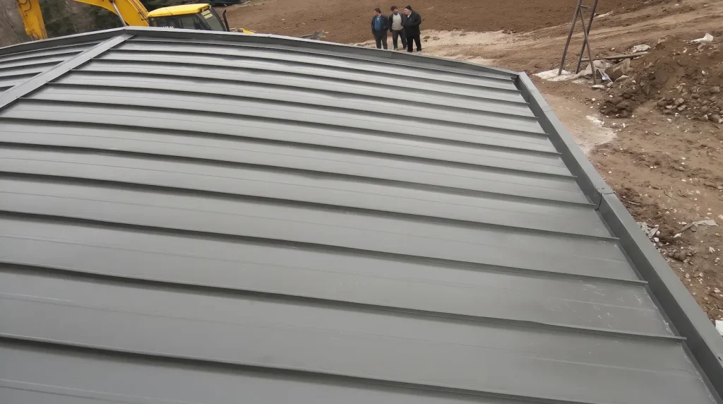 İzmir Güzelbahçe Villa metal kenet çatı çatı uygulaması